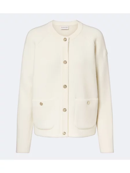 Cardigan Moncler de lână alb