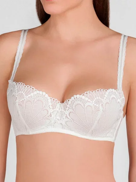 Бюстгальтер балконет с пуш-ап чорний