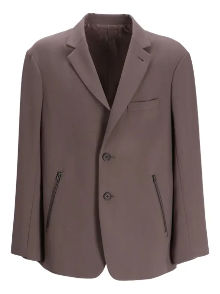 Sacou Emporio Armani din țesătură twill maro
