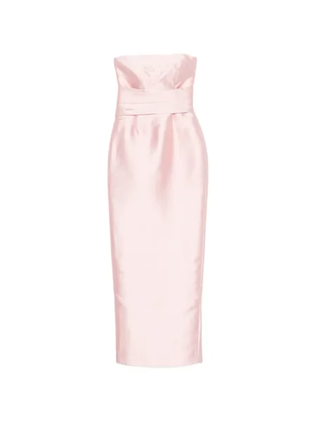 Rochie maxi Solace London fără bretele roz