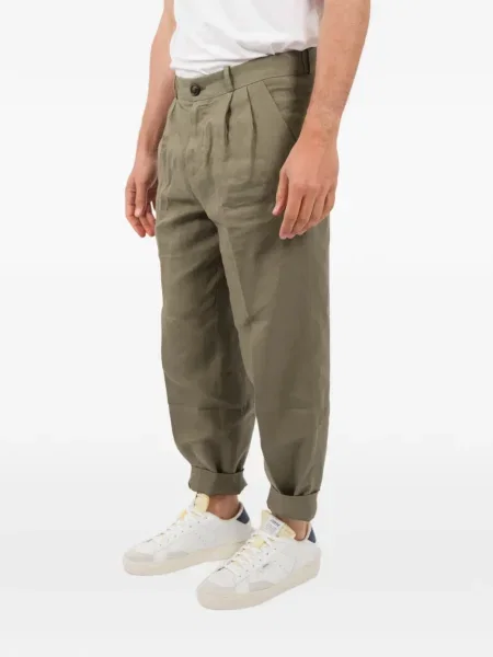 Pantaloni Rrd plisate verde