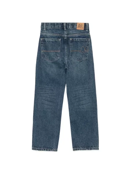 Jeansy straight leg dziecięce American Outfitters niebieskie