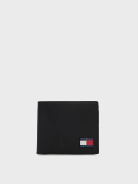 Кожаный кошелек Tommy Jeans черный