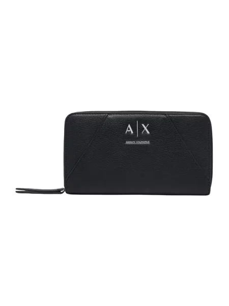 Armani Exchange portfel z imitacji skóry czarny
