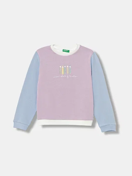 United Colors of Benetton mikina dětská fialová