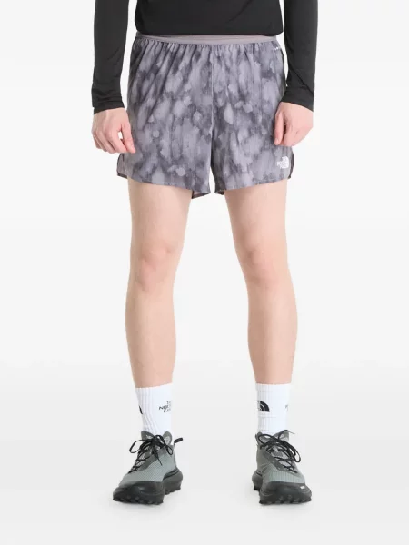 Pantaloni scurți The North Face cu imagine cu imprimeu abstract gri