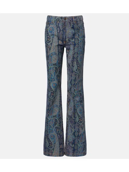 Pantaloni Etro cu imagine albastru
