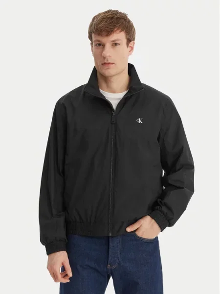 Calvin Klein Jeans Μπουφάν μεταβατικό Harrington μαύρο