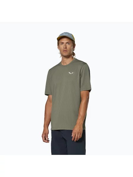 Tricou pentru bărbați Salewa Pedroc Dry Light faded green verde