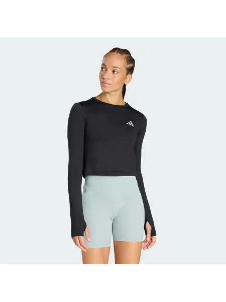 Koszulka z długim rękawem Running Essentials czarna