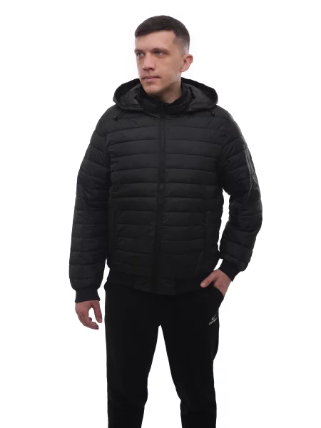 Демісезонна куртка STREAM текстиль/поліестер чорний