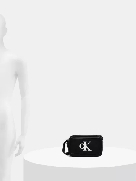 Műbőr kézitáska Calvin Klein fekete