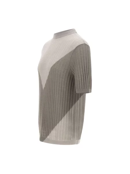Długi sweter Emporio Armani wełniany z długim rękawem szary