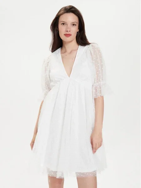Gina Tricot Rochie cocktail alb