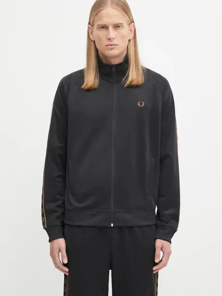 Dukserica Fred Perry s aplikacijom crna