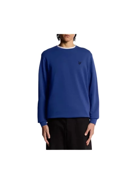 Bluza Lyle & Scott z długim rękawem niebieska