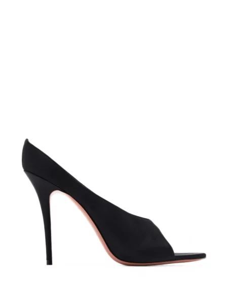 Sandale Amina Muaddi din satin negru