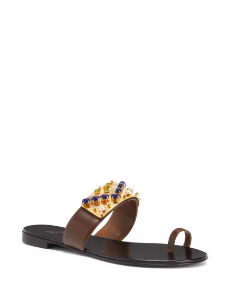 Sandale Giuseppe Zanotti fără toc maro