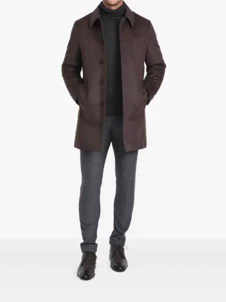 Palton Norwegian Wool de lână maro