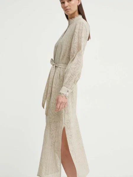 Bruuns Bazaar rochie MacluraBBCarlia dress maxi drept bej