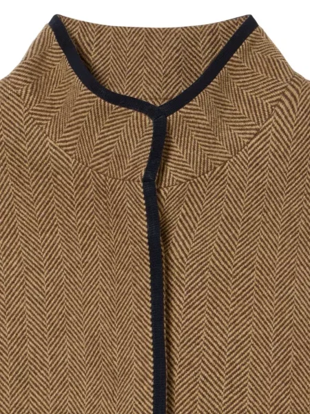 Geacă Brooks Brothers cu model herringbone maro