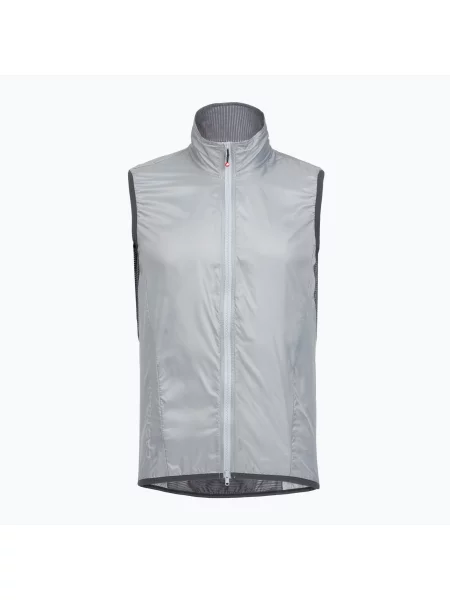 Vestă de ciclism pentru bărbați Castelli Aria Shell 2 silver gray/dark gray