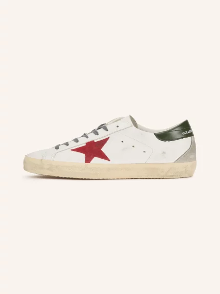 Golden Goose Sneakersy Super-Star / tmavě červená / tmavě zelená bílá