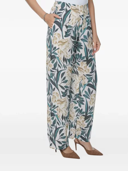 Pantaloni Ted Baker cu model floral cu imagine alb
