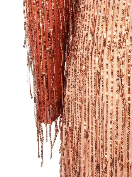 Rochie maxi Clips cu paiete portocaliu