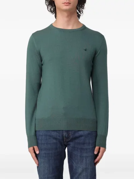 Pulover Brooksfield cu broderie de lână verde