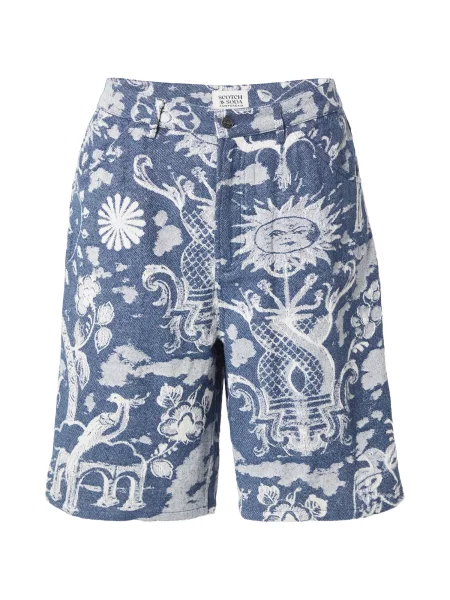 SCOTCH & SODA Pantaloni bleumarin / natural alb