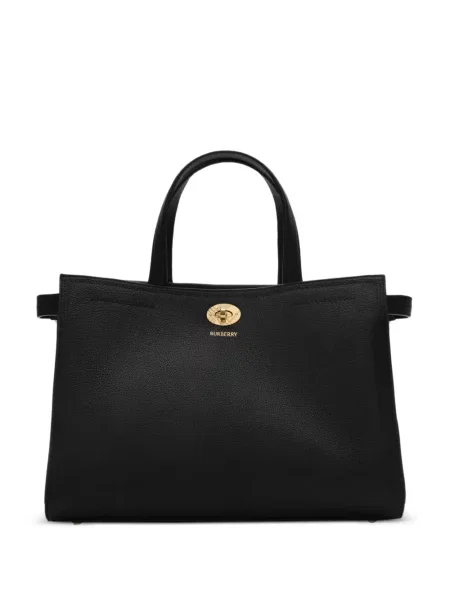 Kockás shopper táska Burberry fekete