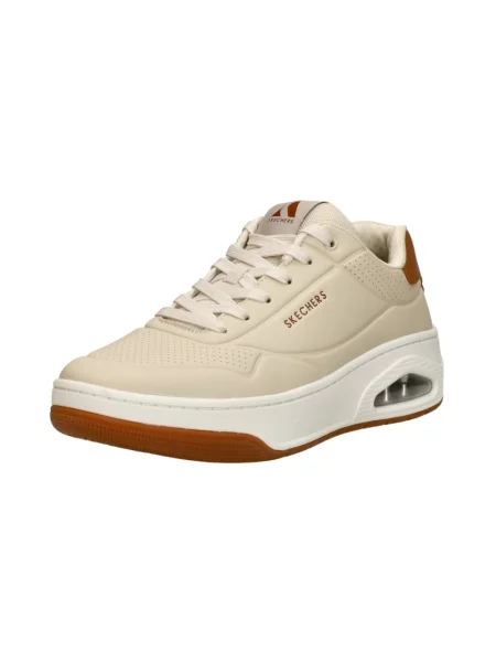 Sneakersy Skechers skórzane beżowe