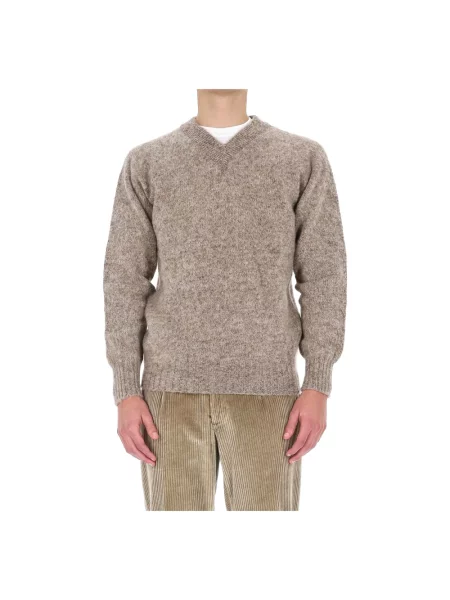 Sweter Howlin wełniany beżowy