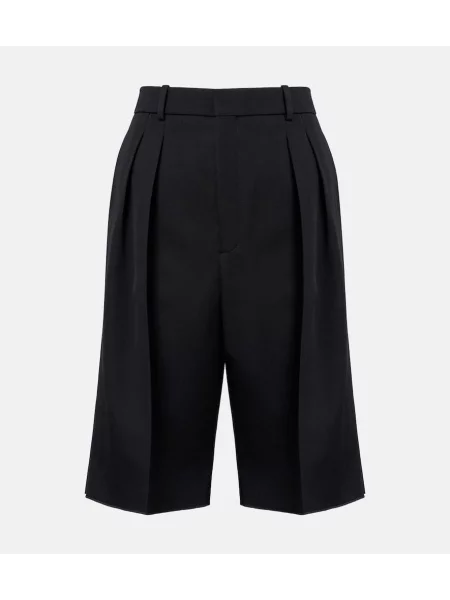 Bermudy Saint Laurent wełniane czarne