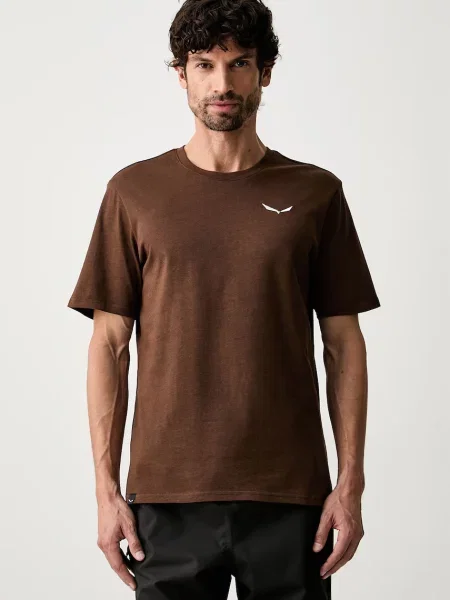 Salewa T-shirt z lyocellem DEAGLE KALEIDO brązowa