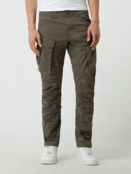 Spodnie cargo o kroju straight tapered fit z dodatkiem streczu model ‘Rovic’ G-star Raw szare