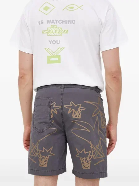Pantaloni scurți Desigual cu imagine gri