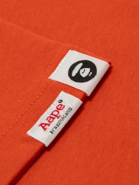 Tricou Aape By A Bathing Ape cu imagine portocaliu