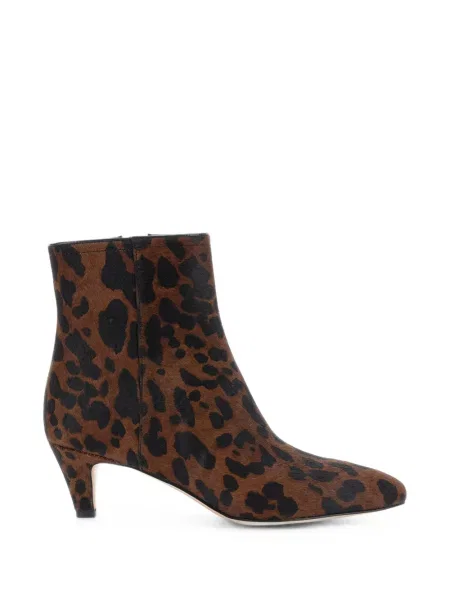 Cizme scurte Twinset cu imagine cu model leopard maro