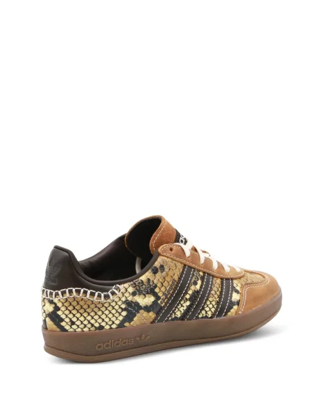 Geacă Adidas cu broderie cu model piele de șarpe maro