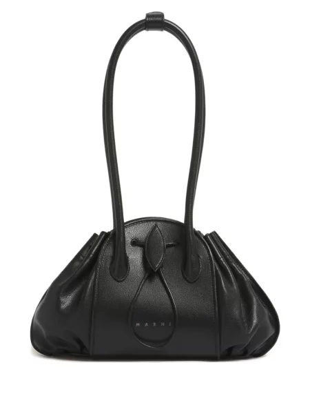 Geantă shopper Marni din piele negru