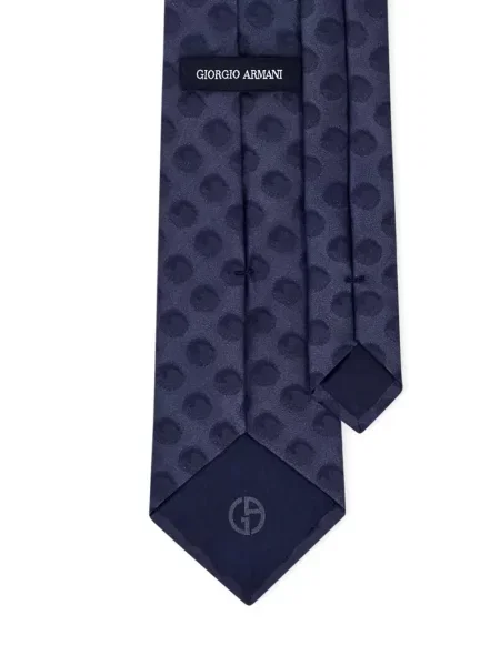 Cravată Giorgio Armani de mătase cu buline albastru