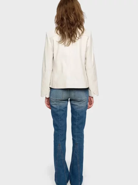 Шкіряна куртка Zadig&voltaire біла