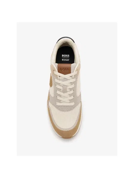 Sneakersy Boss skórzane beżowe