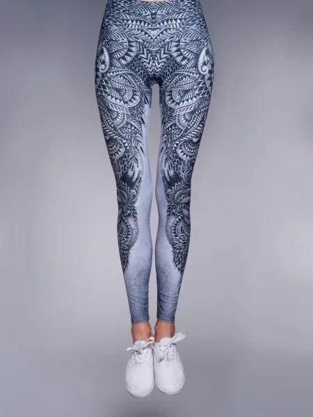 Legginsy sportowe DEEP TRIP Totem szare