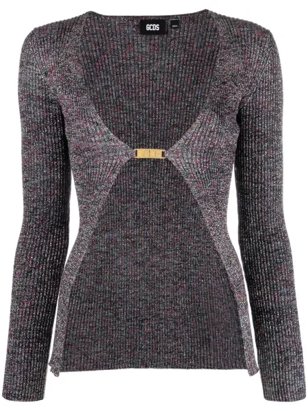 Cardigan Gcds cu decolteu în V gri