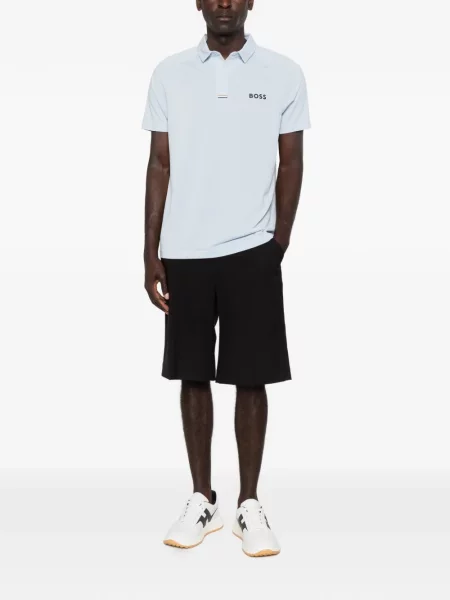 Tricou polo Boss cu imagine albastru