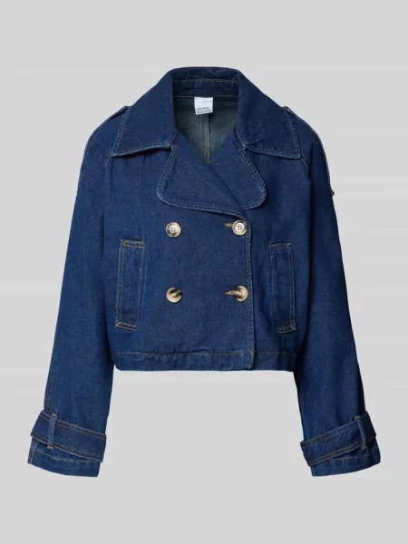 Trencz o kroju regular fit z mieszanki bawełny model LELOU' Vero Moda granatowy