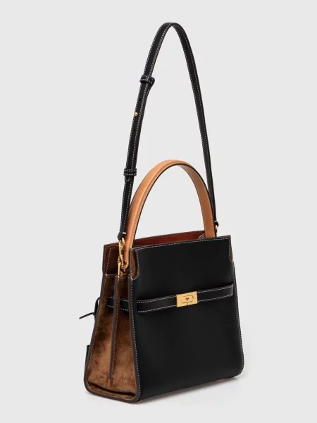 Torebka skórzana Tory Burch skórzana czarna